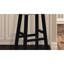 Tabouret traditionnel en bois massif de 29 pouces de 2 pièces, siège contour en chêne / noir pour pièce principale de 29 po, transitionnel
