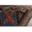 Tapis décoratif antique en laine teinture Kazak 4 x 5