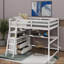 Lit mezzanine double avec tablettes de bureau intégrées et 2 tiroirs intégrés-1668646224