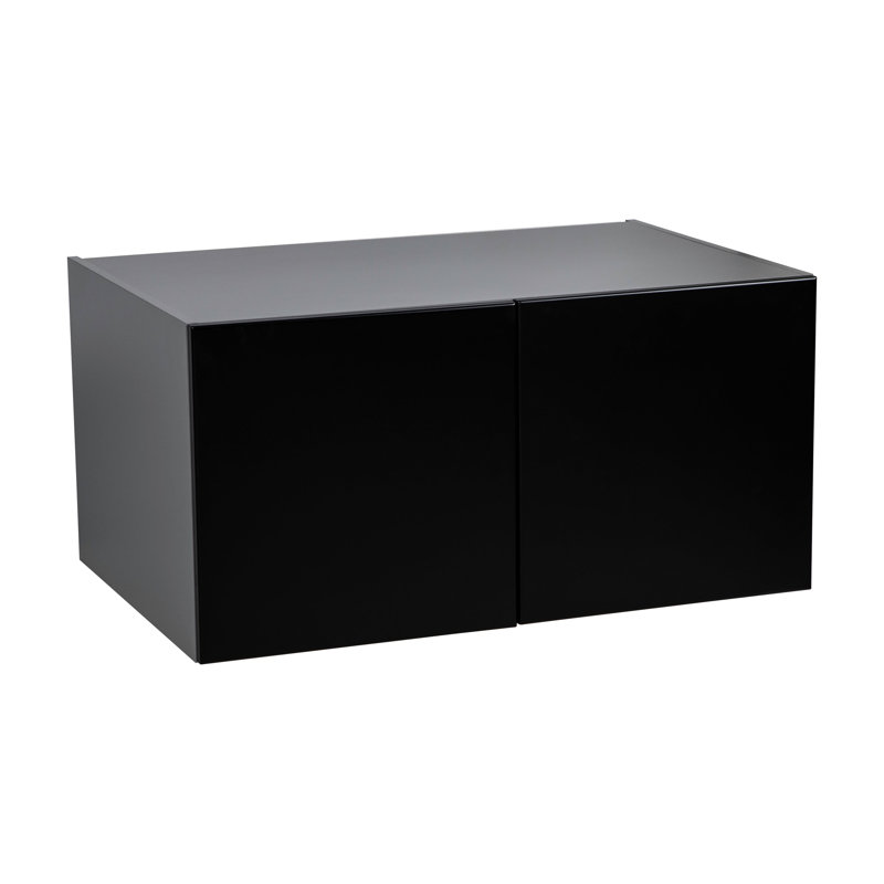 Armoire murale ouverte en panneaux de particules l 24 po x P 12 po x H WALLKITCHENS , Noir mat, H 15 po x l 24 po