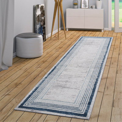 Tapis pour la propreté de la cuisine, 2 x 8 bleu /, teinture sans perte 2 x 8, étude de la créativité