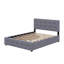 Queen Size Upholstered Platform Bed With Classic Headboard And Drawers-403013676