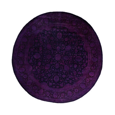 Overdyed One-of-a-Kind 8' 1" X 8' 2" Hand Knotted Area Rug