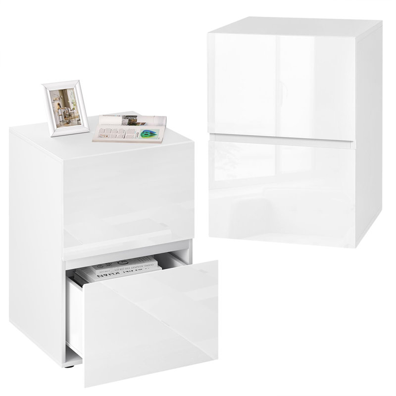 Navian 40cm W Manufactured Wood Bedside Table