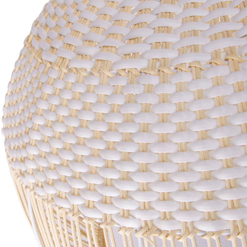 Ajshe 1 - Light Rattan Teardrop Pendant, 70" H x 19.68" W x 19.68" D
