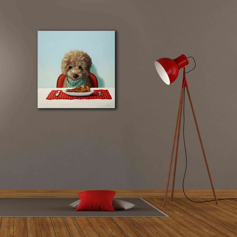 «Puppy Chow» par Lucia Heffernan, reproduction sur toile tendue, H 26 po x l 26 po x P 1,5 po