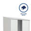 Abri de rangement en acier galvanisé résistant aux intempéries en métal l 5 pi x P 7 po Absco EZI Slider-111668644