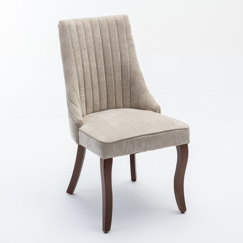 Accent chair, Beige Velvet