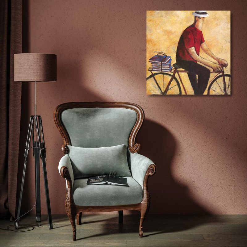 El Hombre De La Bicicleta, H 15 po x l 15 po