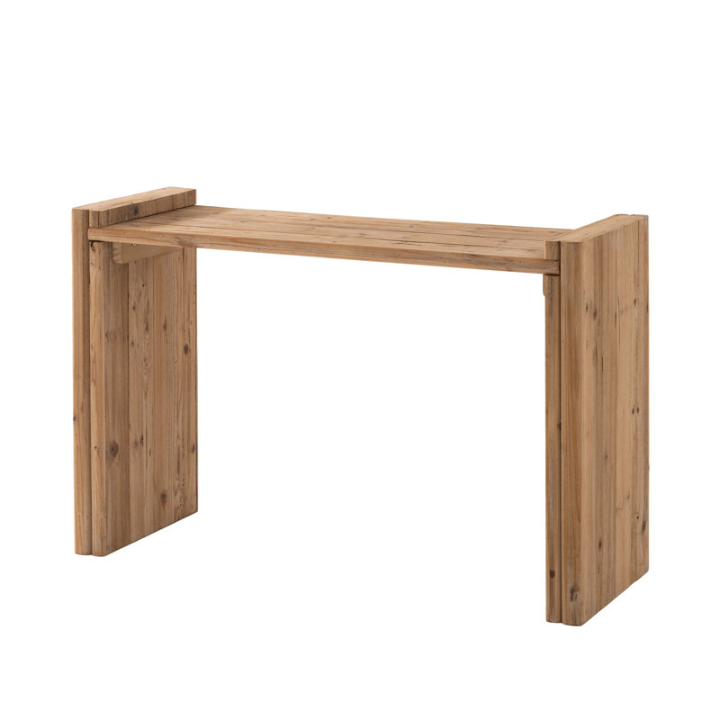 Old wood cement paint entryway table