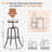 Laxton Adjustable Height Counter Stools for Kitchen Island with Metal Frame-420687949