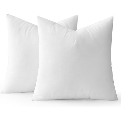 Pillow Inserts Set Of 2, Square Decorative Throw Pillows Premium Fluffy Pillow Stuffer For Living Room Sofa Couch Bed