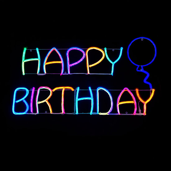 Happy Birthday with Balloon Sign