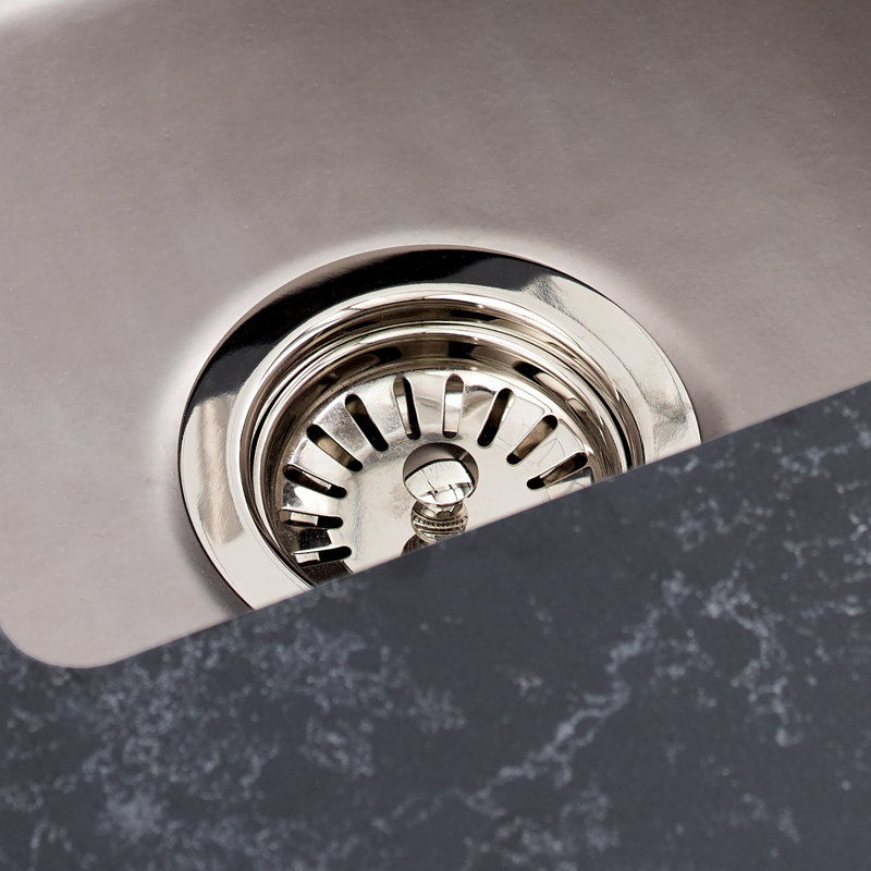Drain d'évier de cuisine 3,5 po, Nickel poli