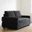 Canapé-lit convertible avec canapé-lit de 62,75 po avec dossier réglable et ports USB pour le salon, noir-1237236973