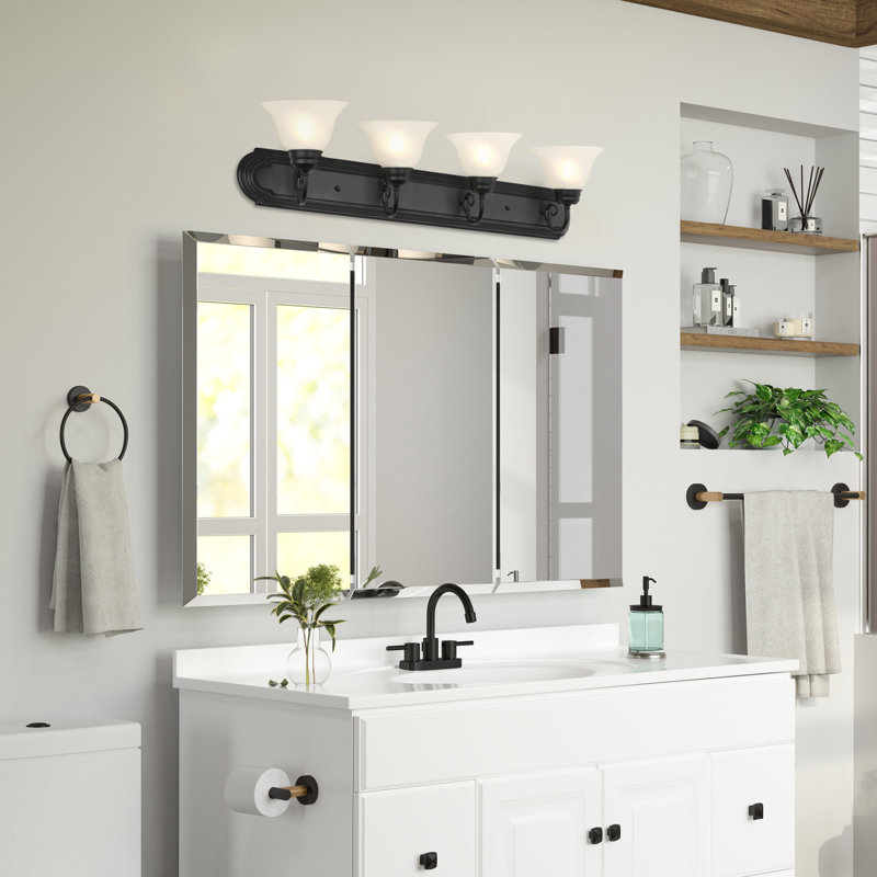 Guildford Dimmable Vanity Light, Matte Black, 4