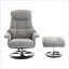 Fauteuils inclinables, fauteuil inclinable pivotant à 360 ° avec repose-pieds, massage à 5 points et amp; Chauffage, gris ardoise | Tissu chenille