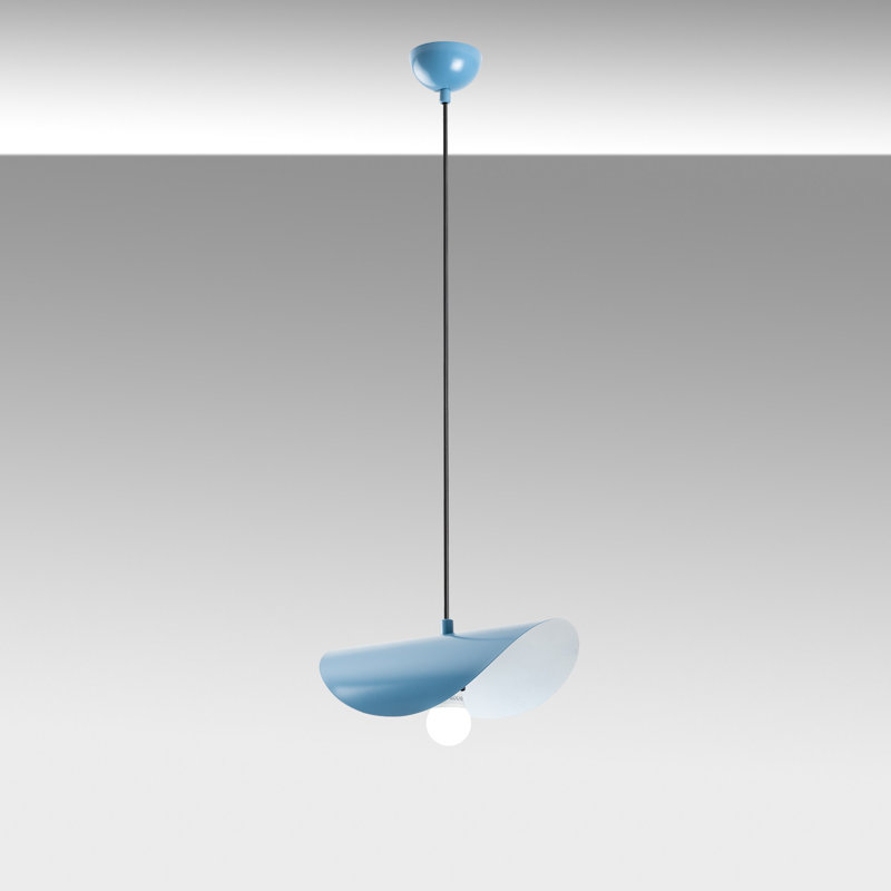 Lustre réglable élégant, structure en métal bleu clair, 11,8 po x 7,9 po x 3,9 po | Hauteur réglable de 6,7 à 41,7 pouces | Douille E27 (40 W maximum) | Parfait pour les salles à manger et les vestibules modernes, design élégant et fonctionnel