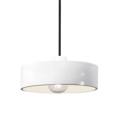 Riverside Single Light Ceramic Dimmable Pendant