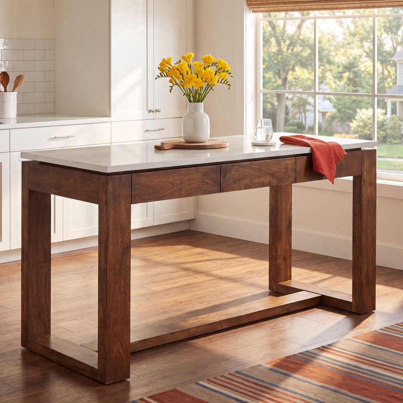 Chaucer 72" Marble Counter Height Dining Table