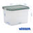 Wham Clip 21.5L Rectangular Plastic Storage Boxes with Secure Clip Lock Lids. L:39 x W:29 x H:25.5cm Clear/Stone/Slate Grey-1441608982