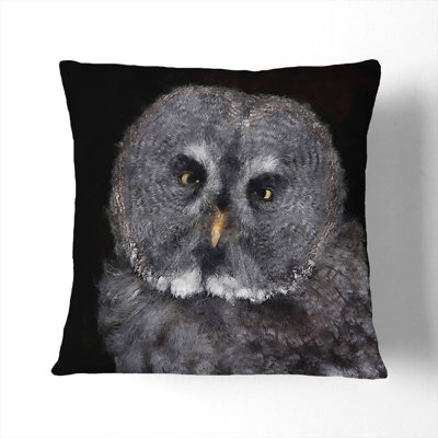 Great Grey Owl Vol.2 Painting Square Throw Cushion