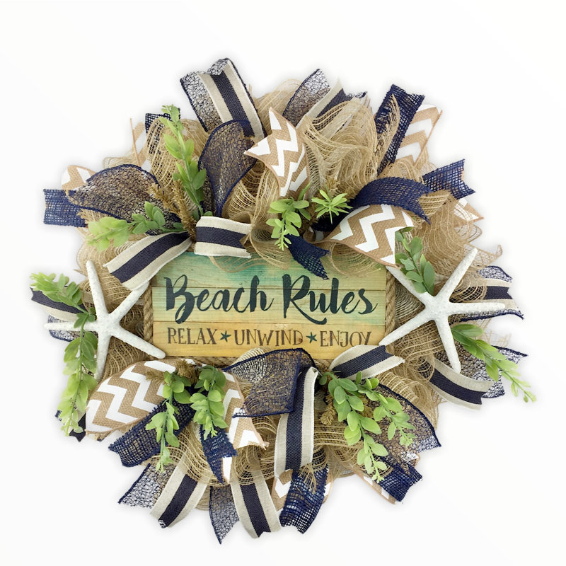 Couronne en maille 18 po Beach Rules