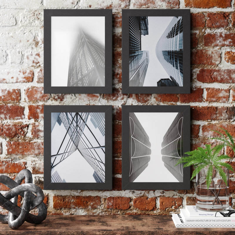 Kolton Picture Frame Set, 8" W x 10" H, Mystic Satin Black, Glass
