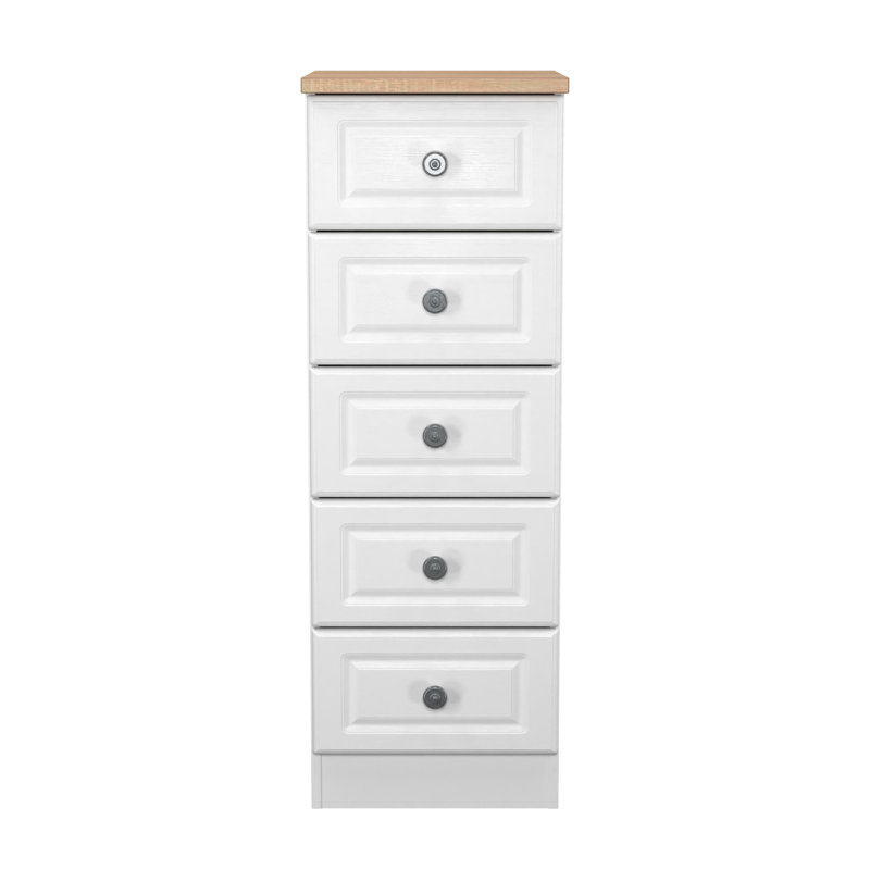 Arpelar 37cm W Manufactured Wood Bedside Table, White