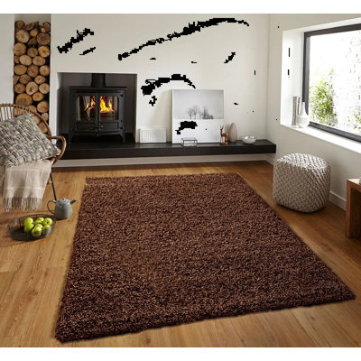 Solid Colour Shag Area Rug
