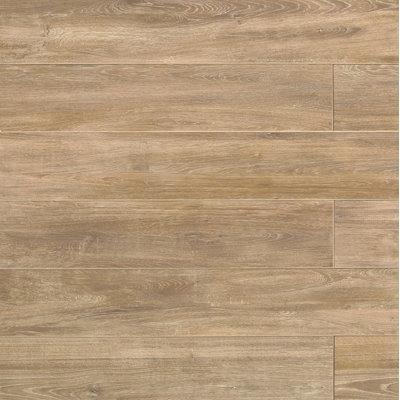 Carreau de porcelaine aspect bois pour mur et plancher 8 "x 47" Othello