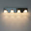 Meuble-lavaboe en nickel à del 4 lumières à luminosité réglable Atkin