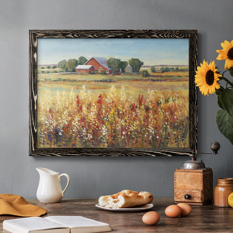 Country View I, reproduction d'art sur toile, Noir, H 26 po x l 38 po