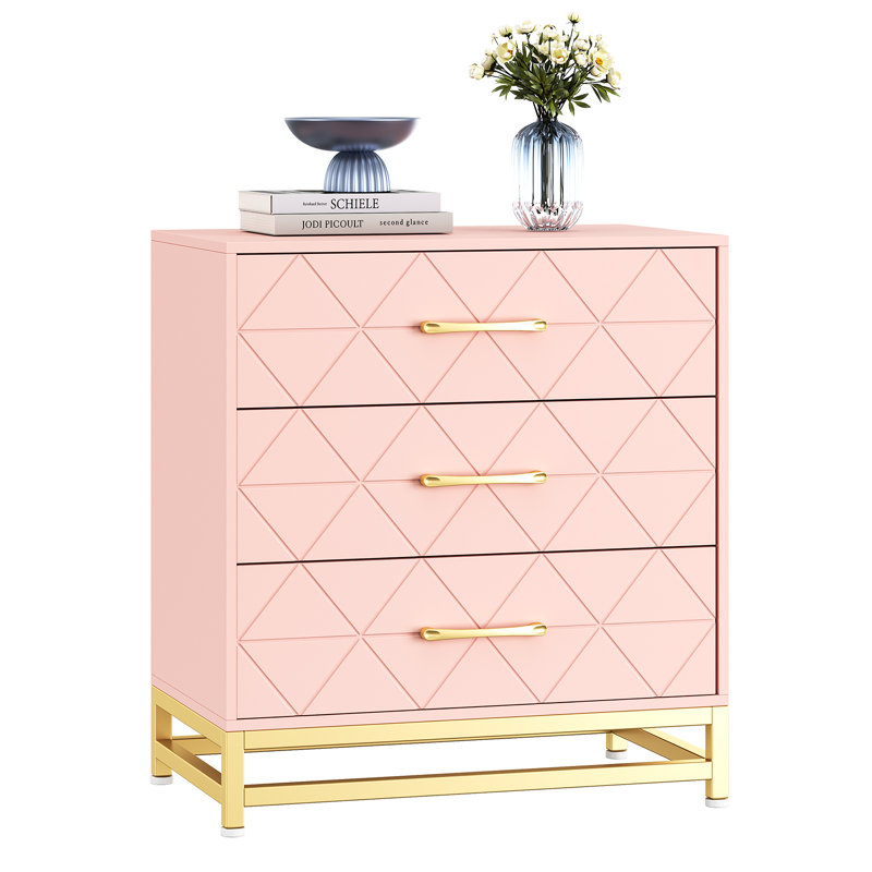 47 cm W Chest of Drawers, Pink