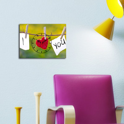 Horloge murale élégante en toile 11,0 po x 15,0 po | Toile 100% suède avec cadre 100% bois (épaisseur: 1,2 po) | Décoration intérieure élégante et pièce fonctionnelle, parfaite pour le salon et le bureau