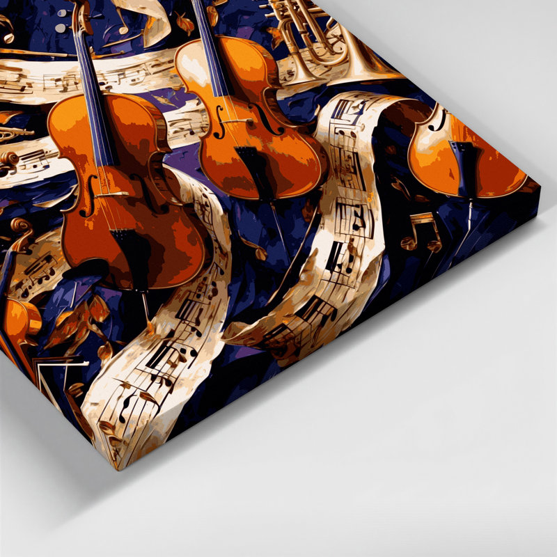 Art mural sur toile mauve Music Music