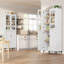 Armoire de rangement de 71 pouces de hauteur - garde-manger et armoire de salle de bain avec 4 portes et tablettes réglables pour la cuisine, la salle à manger ou la salle de bain-2087729566