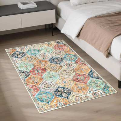 Striped Machine Tufted Area Rug
