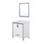 Meuble-lavabo blanc 30 po X P 22 po D, plateau en quartz blanc et Miroir-2017603428