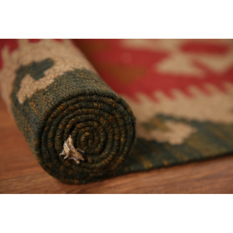 Tapis tribal en laine Kilim 7 x 10