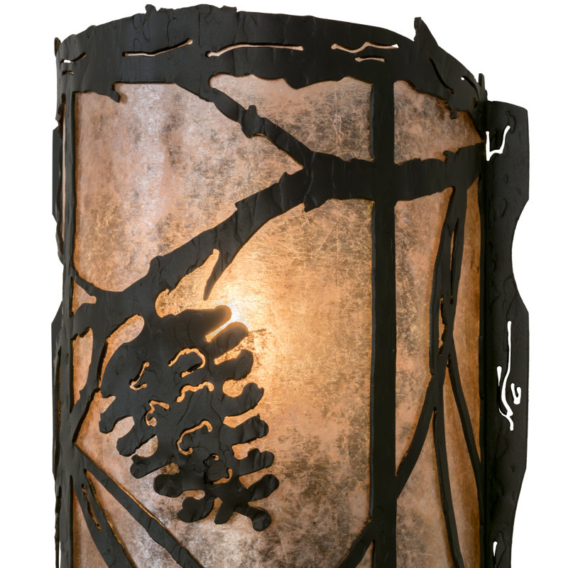 Rustic Lodge Flush Mounted Sconce
