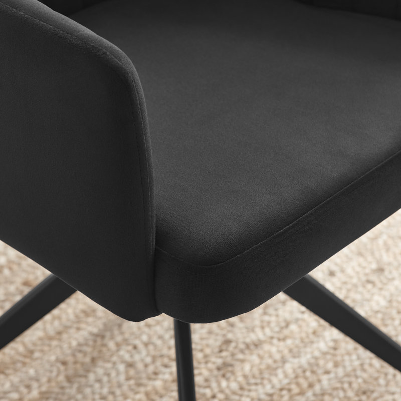 Chaise de salle à manger et de bureau Calley, Noir