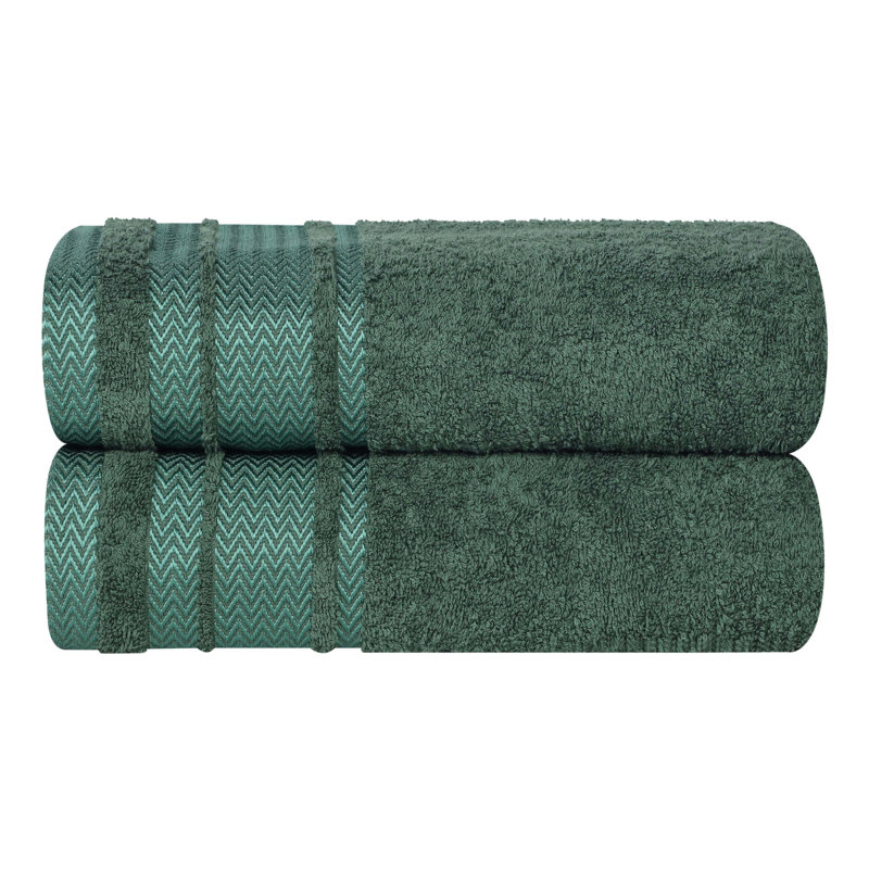 Serviette de bain Haidar, Vert forêt