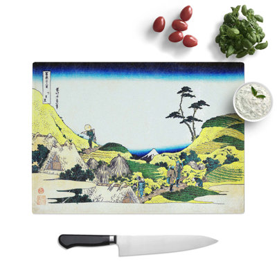 Glass Lower Meguro by Katsushika Hokusai Chopping Board