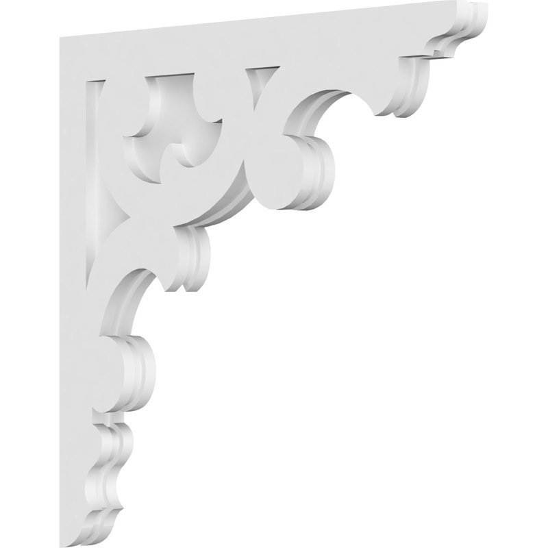1 7/8"W X 22"D X 22"H Vienna Architectural Grade PVC Corbel, 22" H x 22" W x 1.875" D