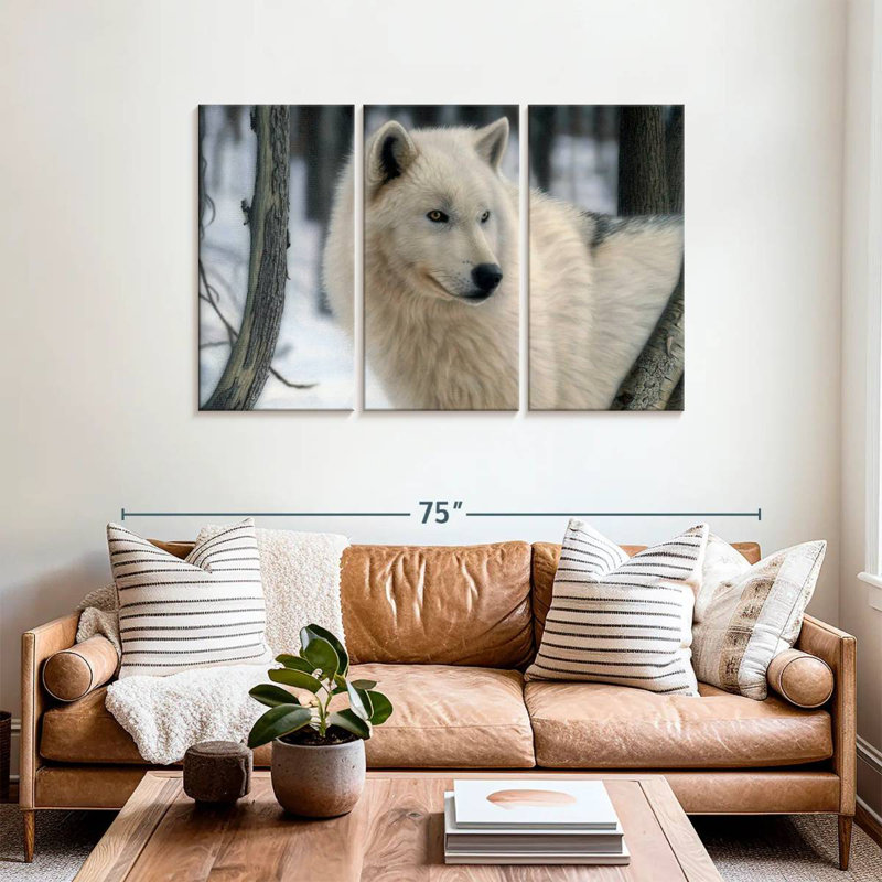 Loup arctique Brampt, H 36 po x l 57 po