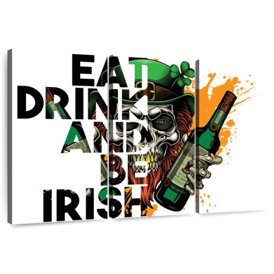 Lelend Eat Drink And Be Irish Skull