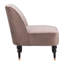  Chaise d'appoint en velours taupe