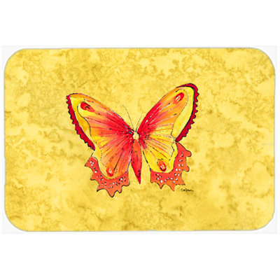 East Urban Home Butterfly Rectangle Tempered Glass Cutting Board
