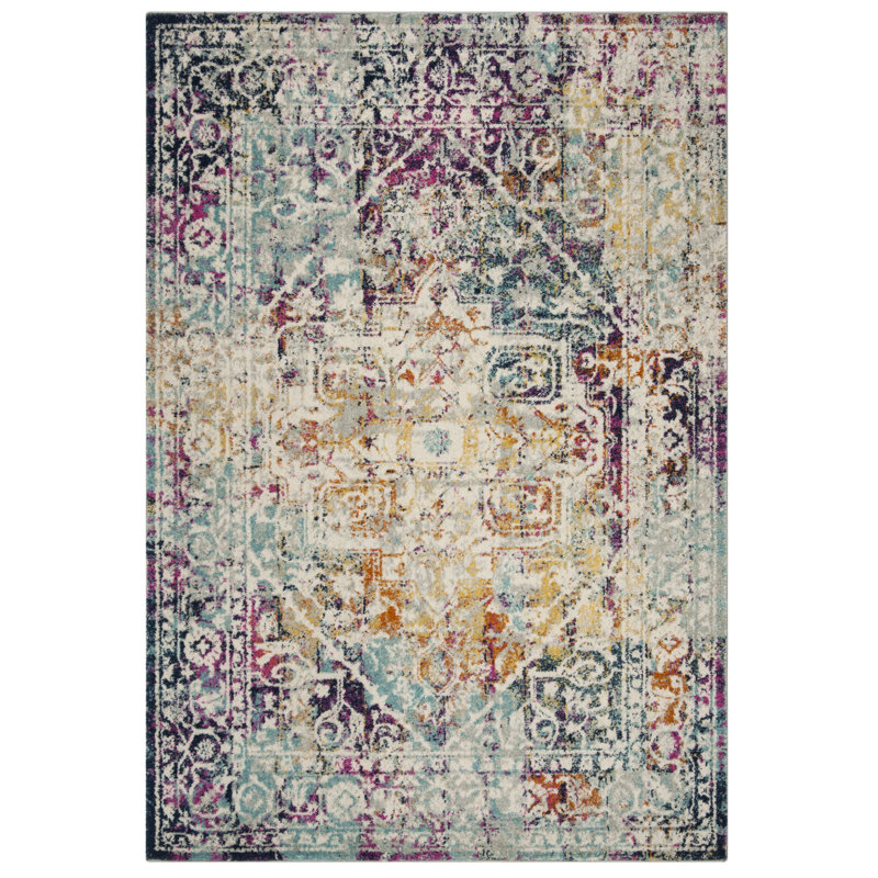 Sydnor Hooked Ivory/Aqua, Rectangle 183 x 274 cm
